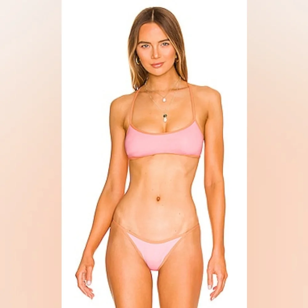 L*Space Pamela Bikini Top Crystal Pink Tangy
